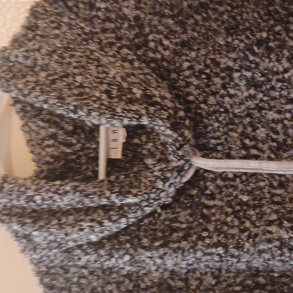 THML Gray Black Cowl Neck Drawstring Wool Blend Sweater - Picture 3 of 9